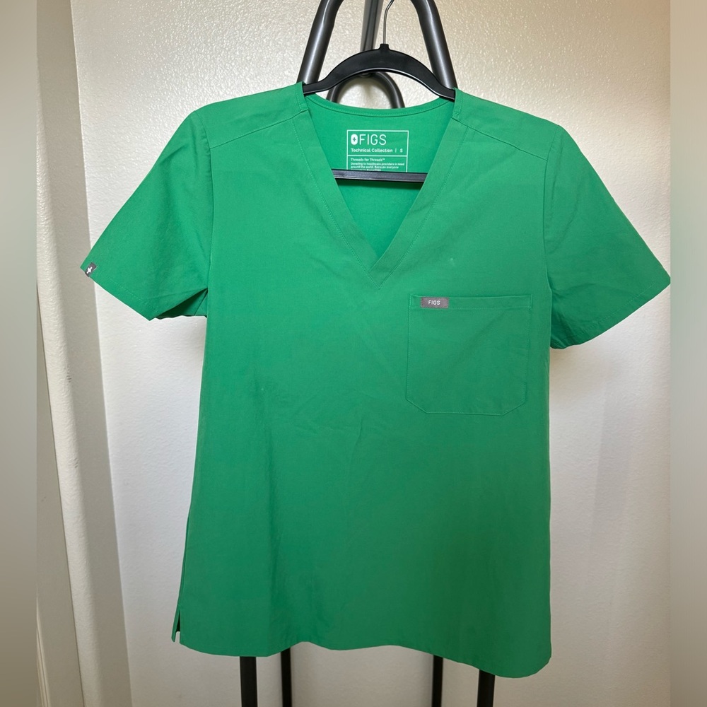 Figs scrub set size S neon green